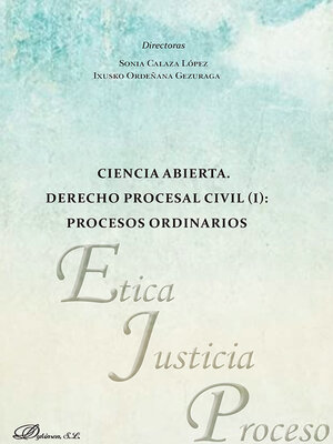 cover image of Ciencia Abierta. Derecho Procesal Civil (I)